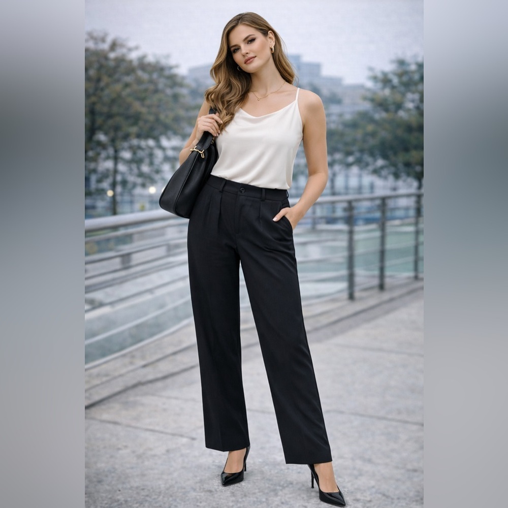Zara Women's Black Wide Leg Pants